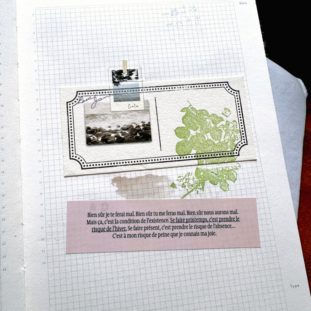 TAOthings Studio - Summer Wanes (decaying rose branch) rubber stamp