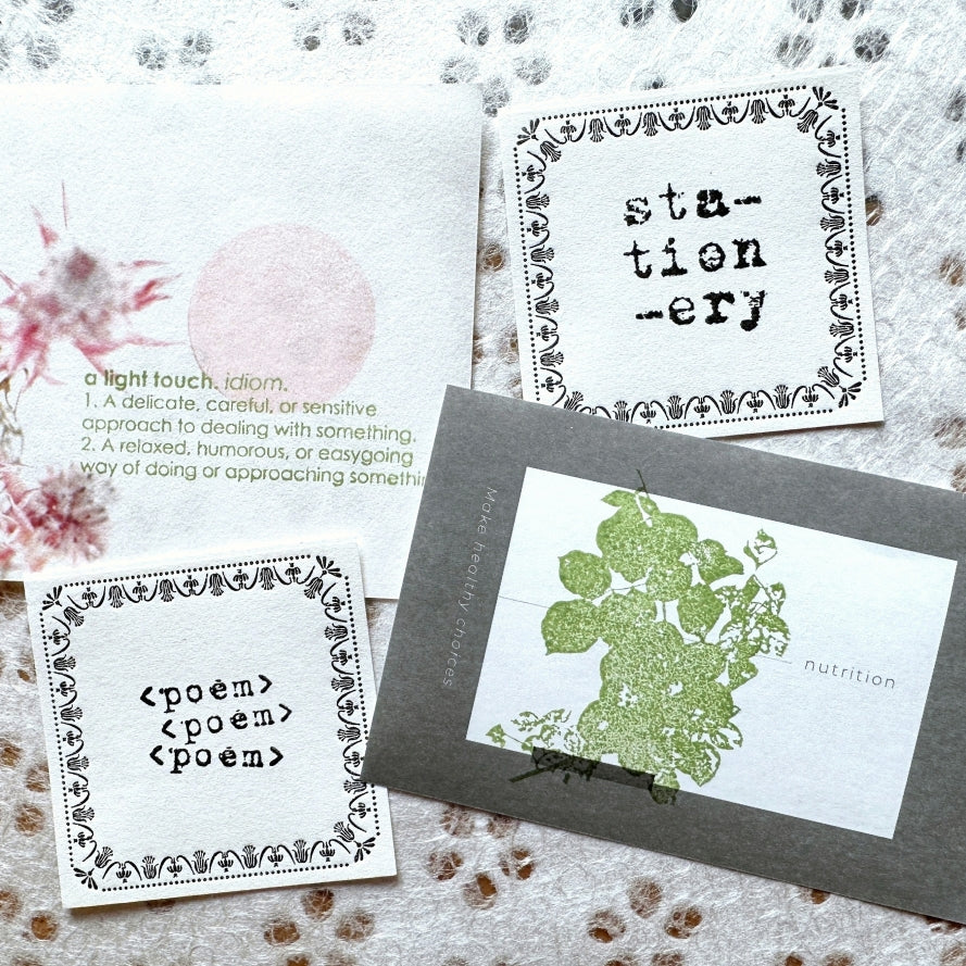 TAOthings Studio - Summer Wanes (decaying rose branch) rubber stamp
