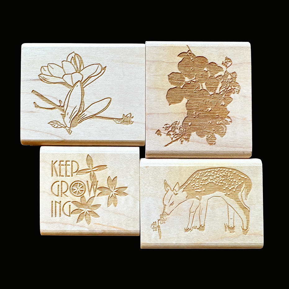 TAOthings Studio - Summer Wanes (decaying rose branch) rubber stamp