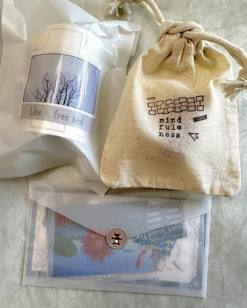 Fairy Maru - festive phrases kiss-cut paper tape SAMPLES
