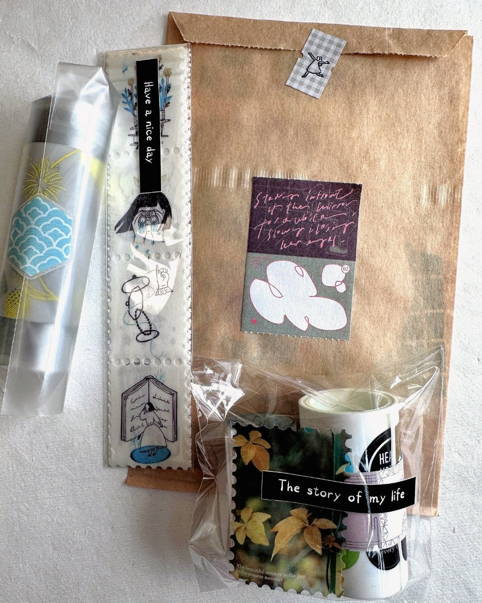 Avocadomori - Day by Day postage style washi tape SAMPLES
