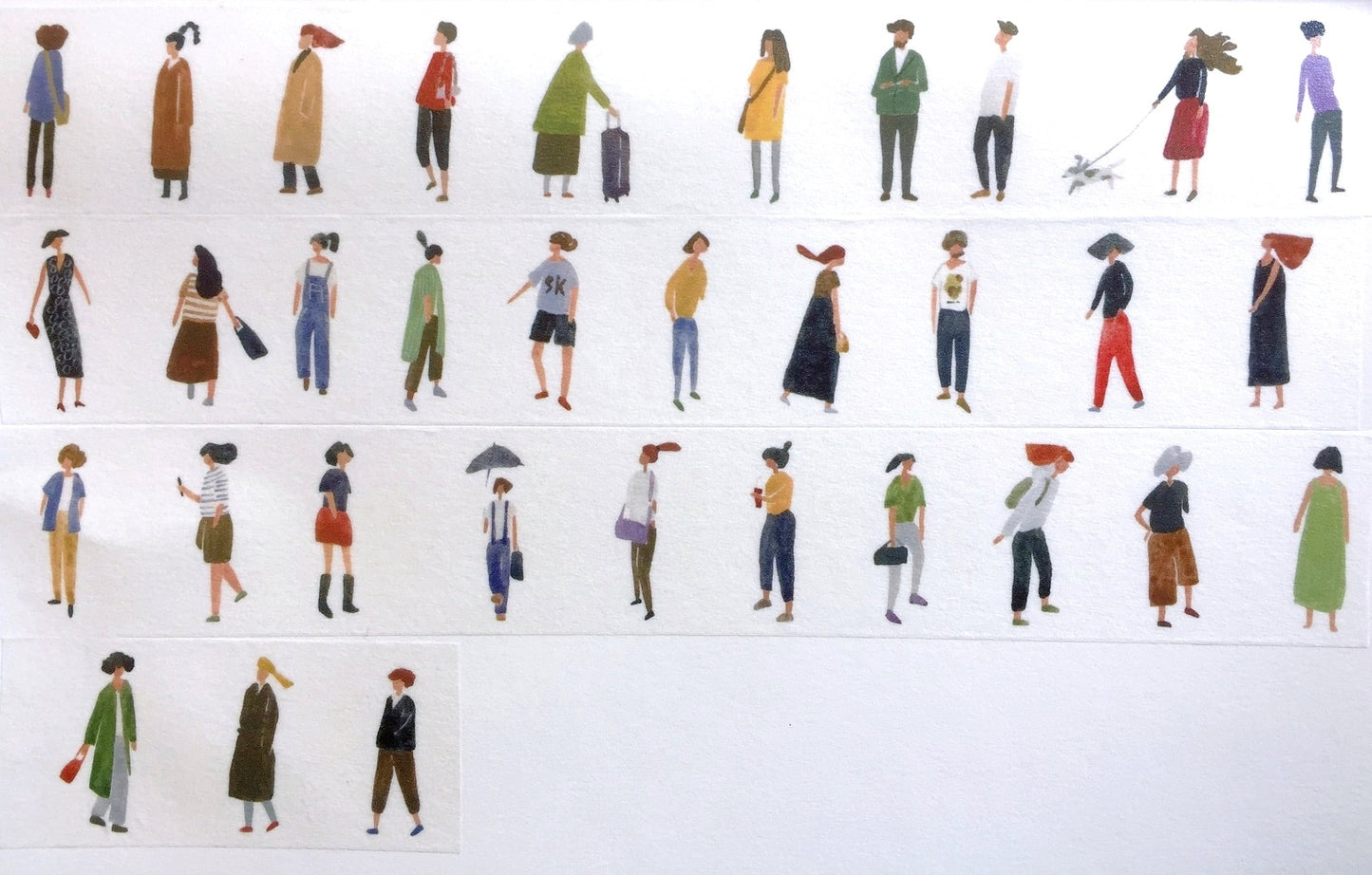 F Studio - Little People washi tape SAMPLES