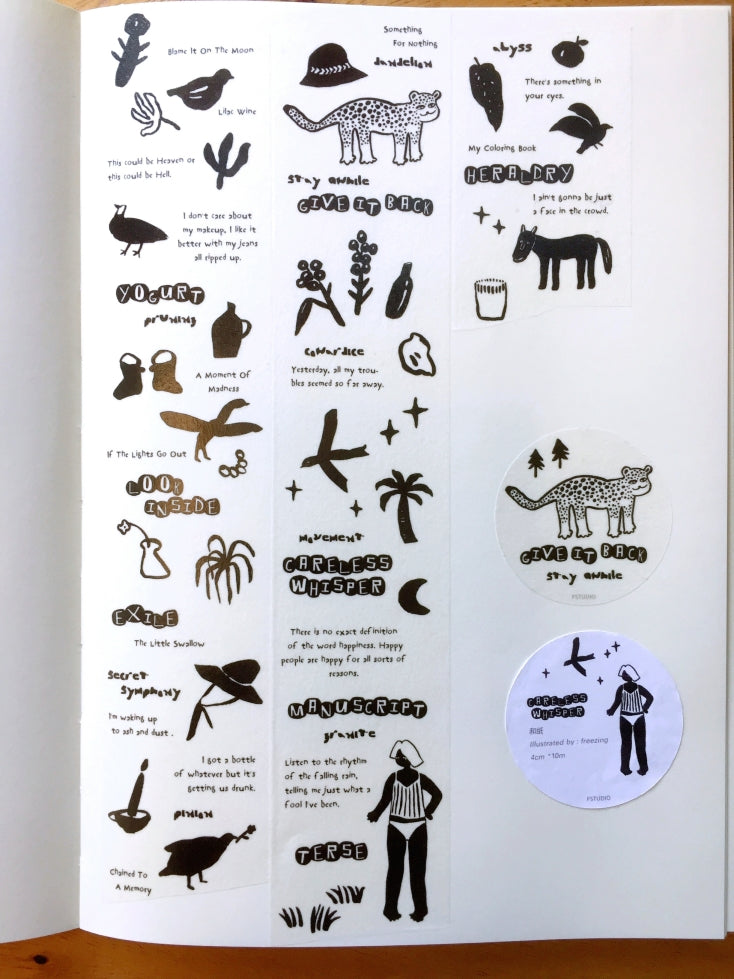 F Studio - Careless Whisper washi tape SAMPLES