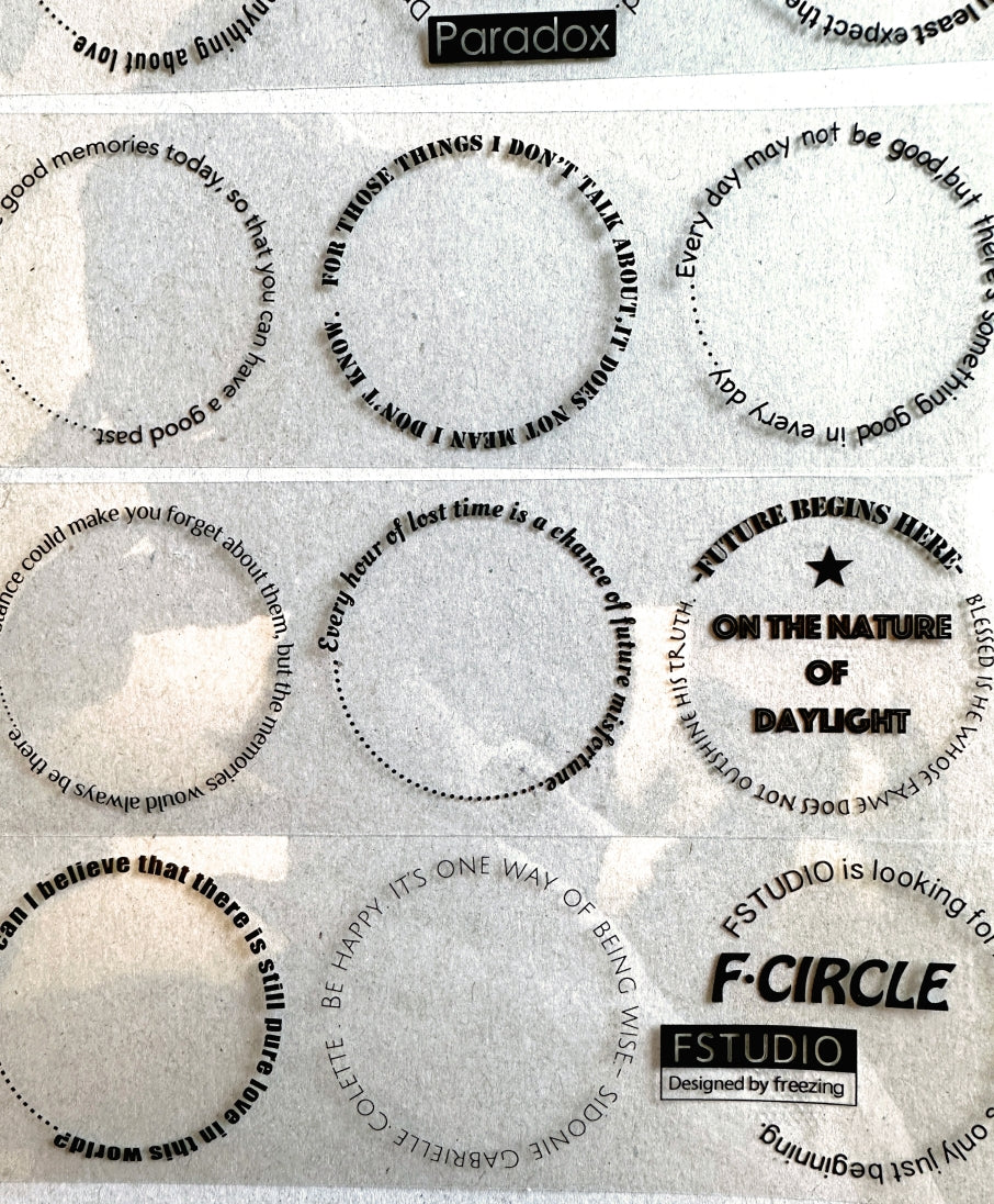 F Studio - FCircle (On the Nature of Daylight) PET tape SAMPLES