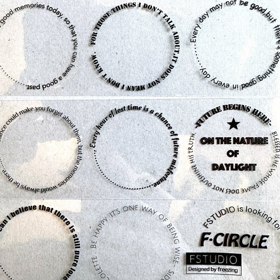 F Studio - FCircle (On the Nature of Daylight) PET tape SAMPLES