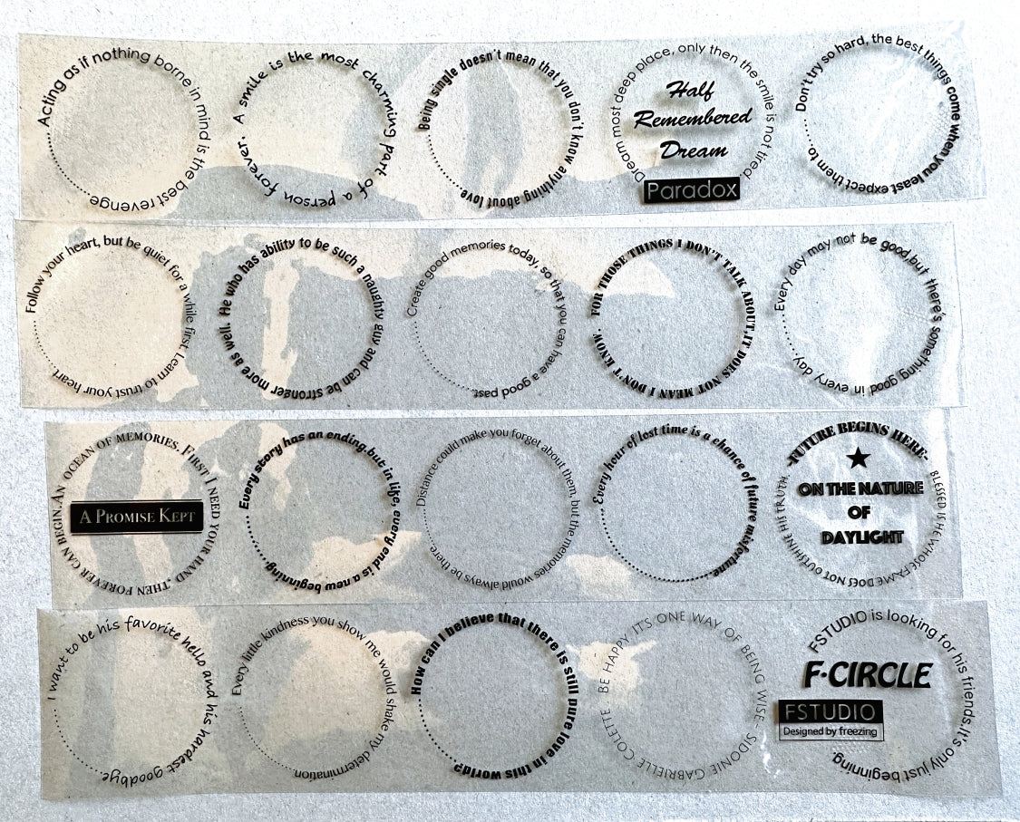 F Studio - FCircle (On the Nature of Daylight) PET tape SAMPLES