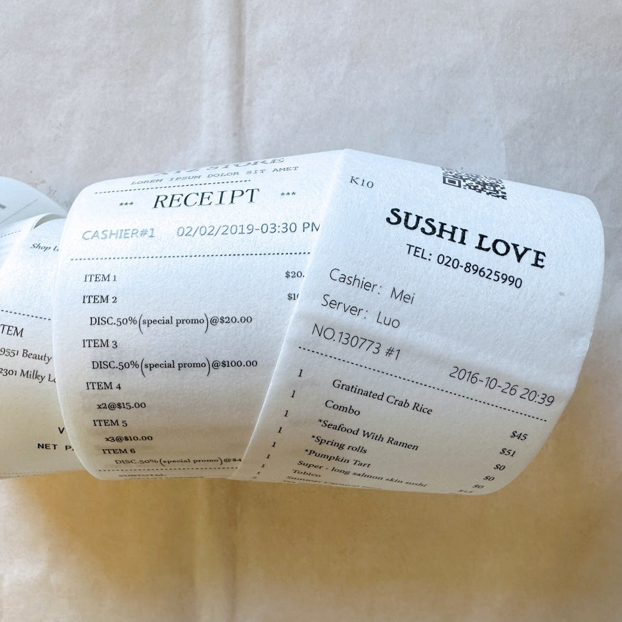 F Studio - A Roll of Receipts (Ver. 1 & 2) washi tape SAMPLES