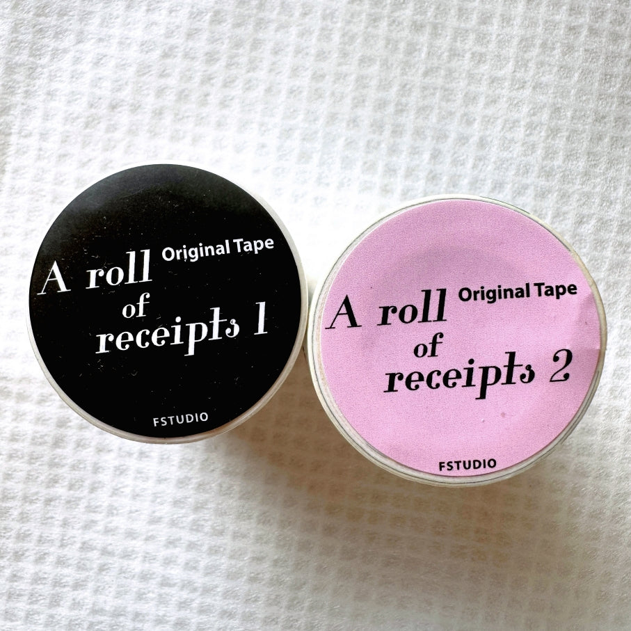 F Studio - A Roll of Receipts (Ver. 1 & 2) washi tape SAMPLES