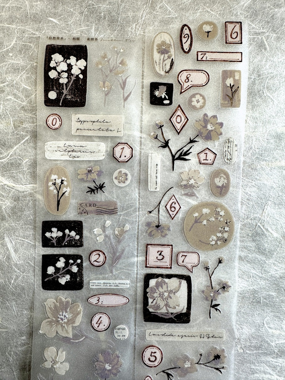 Freckles Tea - Vol. 5  Desolate Ember kiss-cut glitter PET tape SAMPLES
