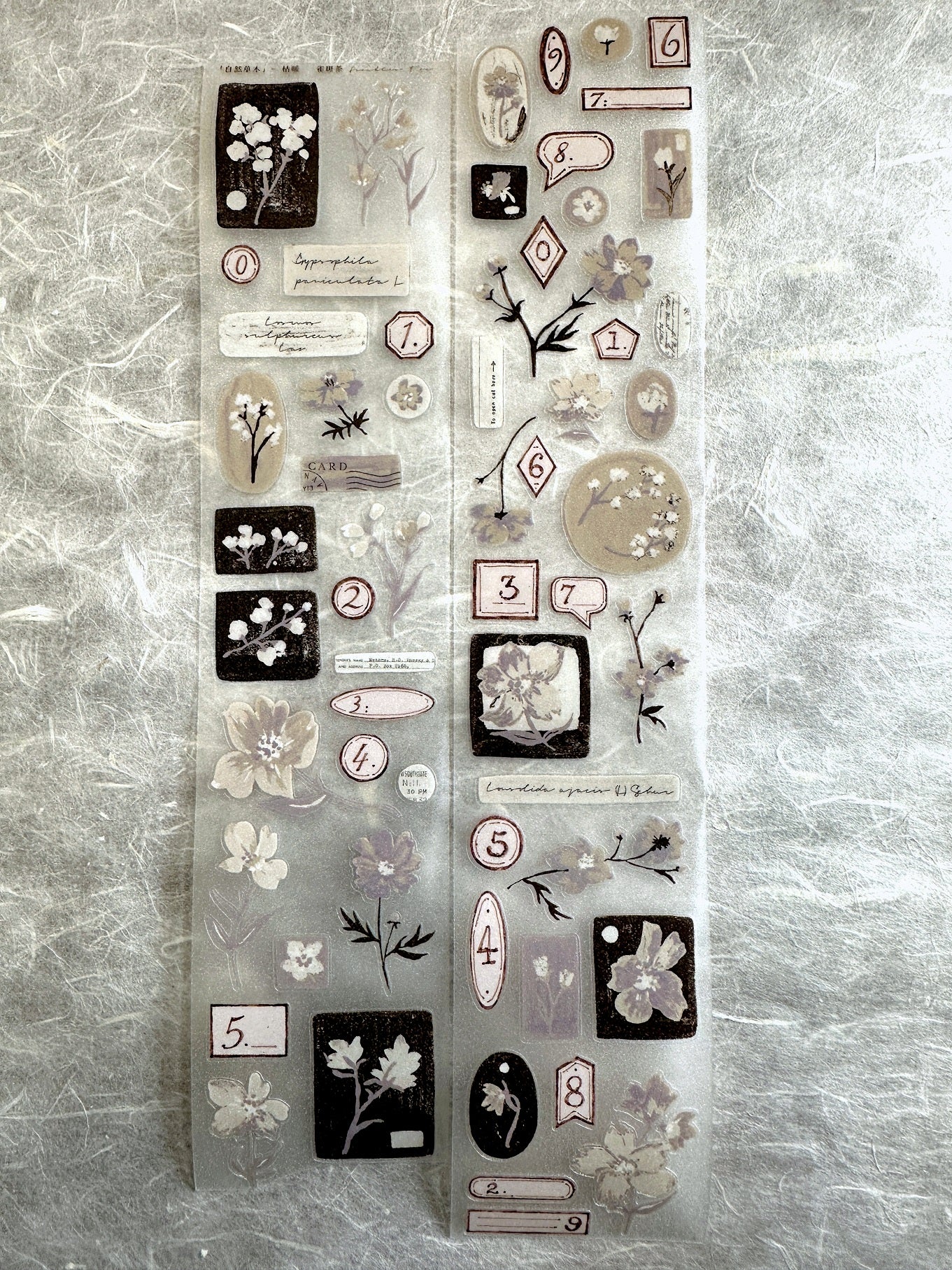 Freckles Tea - Vol. 5  Desolate Ember kiss-cut glitter PET tape SAMPLES