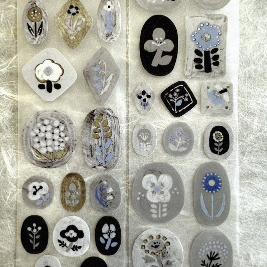 Freckles Tea - Vol. 5 Ash Glaze kiss-cut glitter PET tape SAMPLES