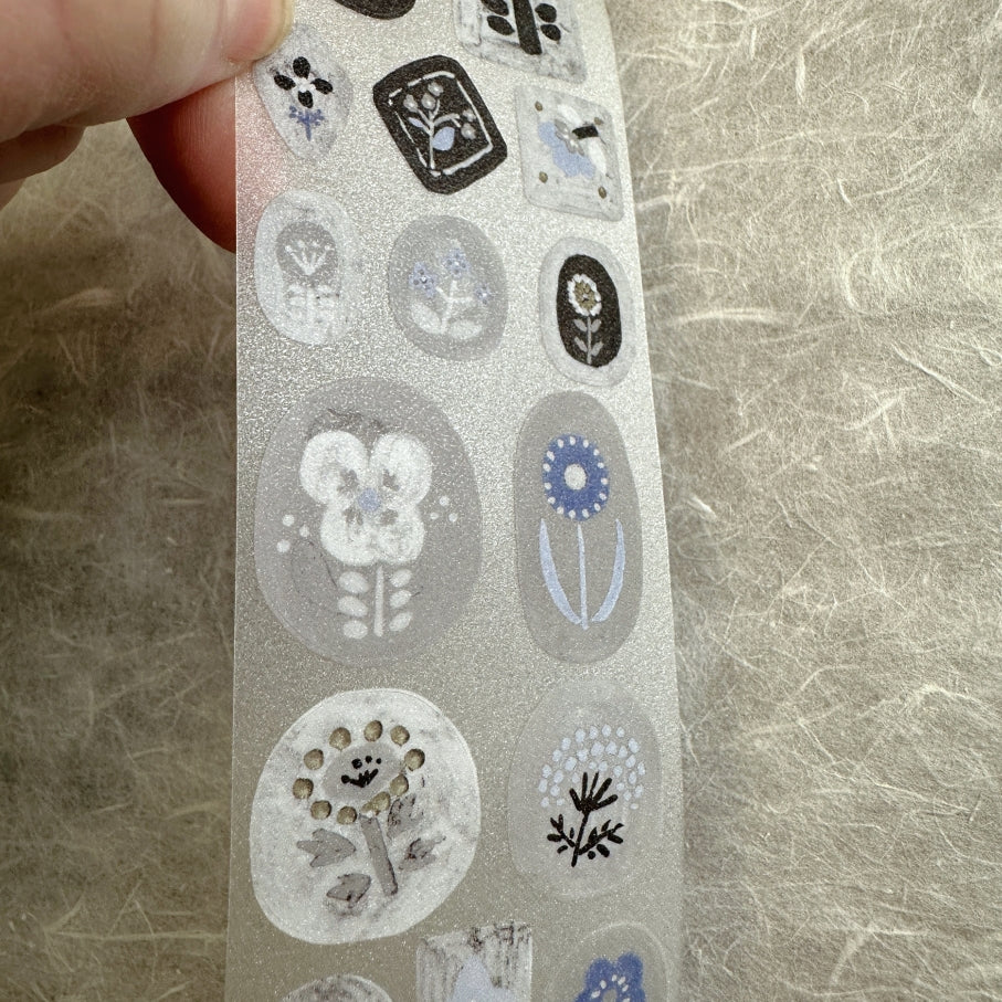 Freckles Tea - Vol. 5 Ash Glaze kiss-cut glitter PET tape SAMPLES