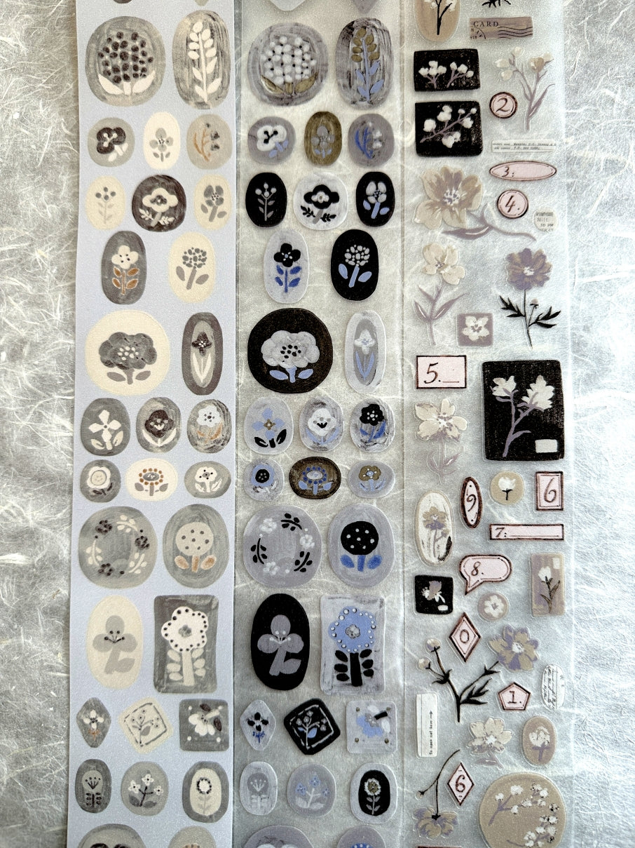 Freckles Tea - Vol. 5 Ash Glaze kiss-cut glitter PET tape SAMPLES