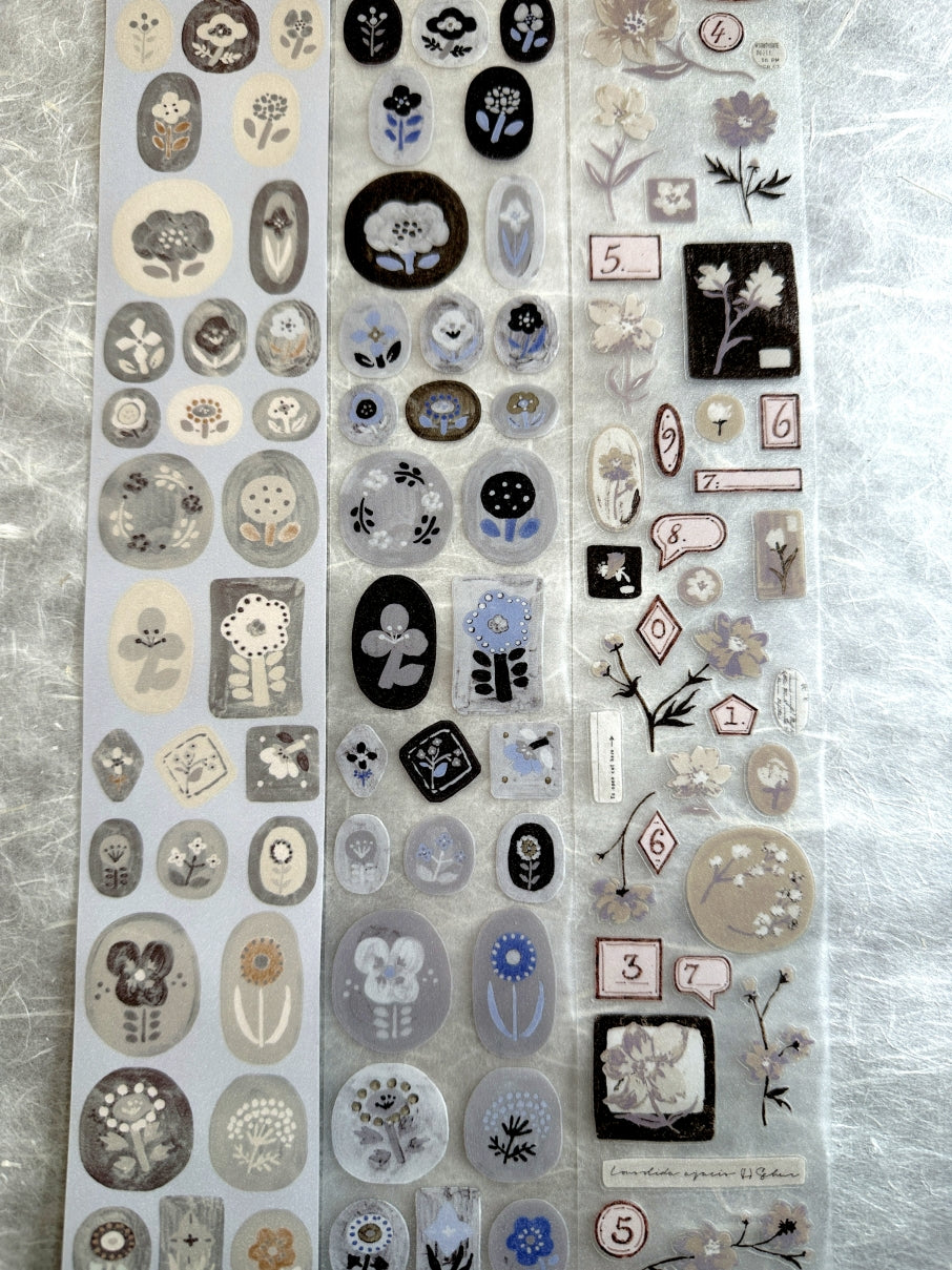 Freckles Tea - Vol. 5 Ash Glaze kiss-cut glitter PET tape SAMPLES