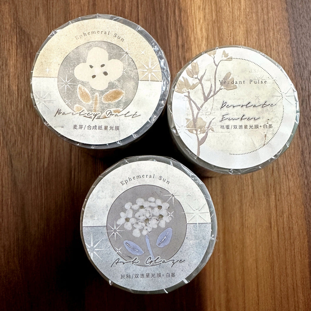 Freckles Tea - Vol. 5  Desolate Ember kiss-cut glitter PET tape SAMPLES