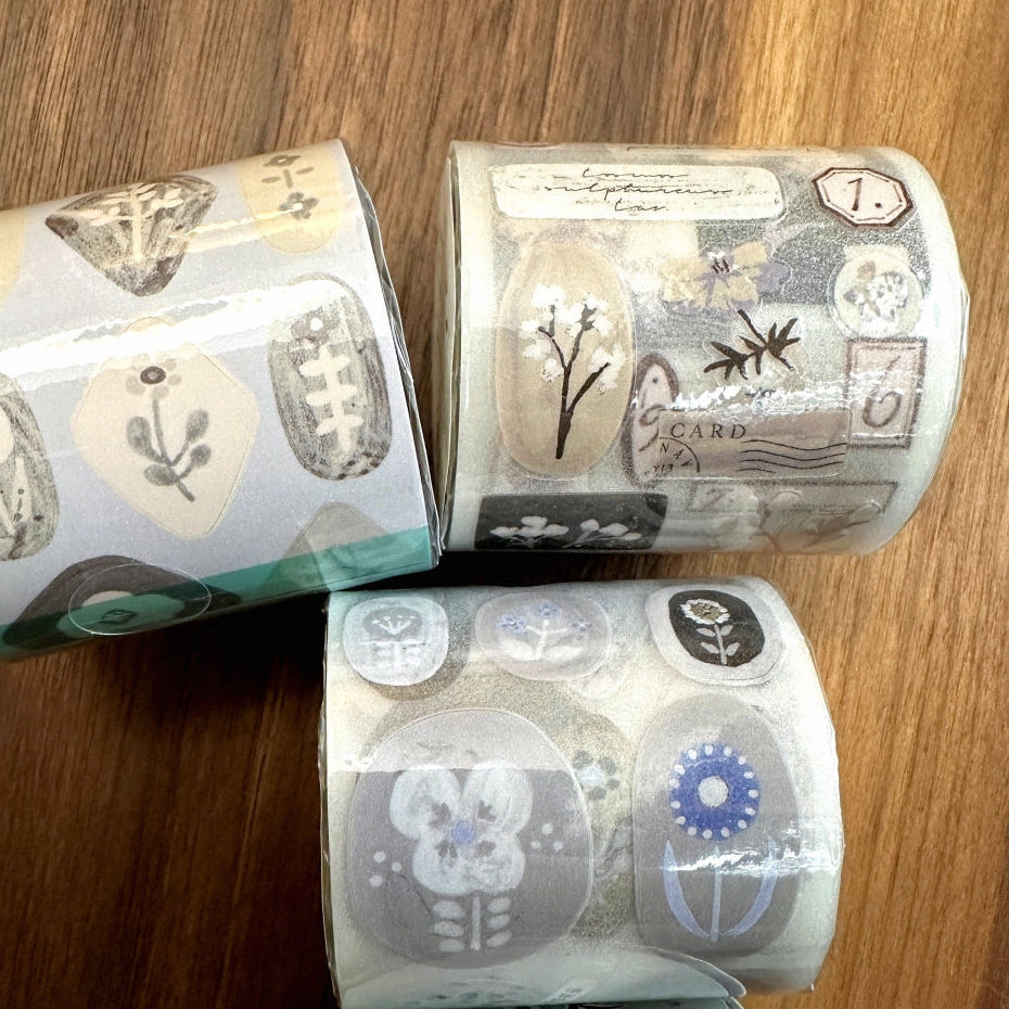 Freckles Tea - Vol. 5  Desolate Ember kiss-cut glitter PET tape SAMPLES