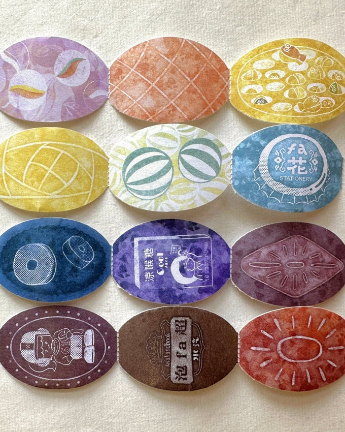 Fafa Handbook - Fruit Candy die-cut perforated paper tape SAMPLES