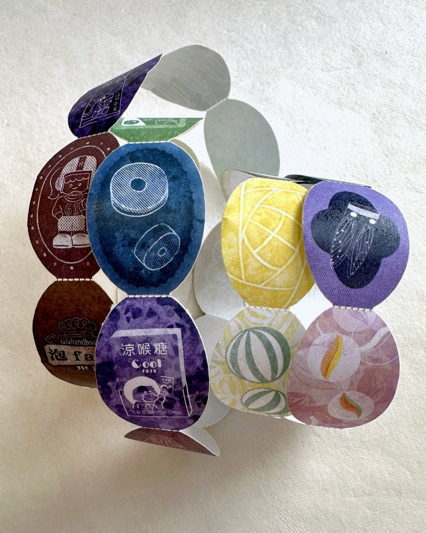 Fafa Handbook - Fruit Candy die-cut perforated paper tape SAMPLES