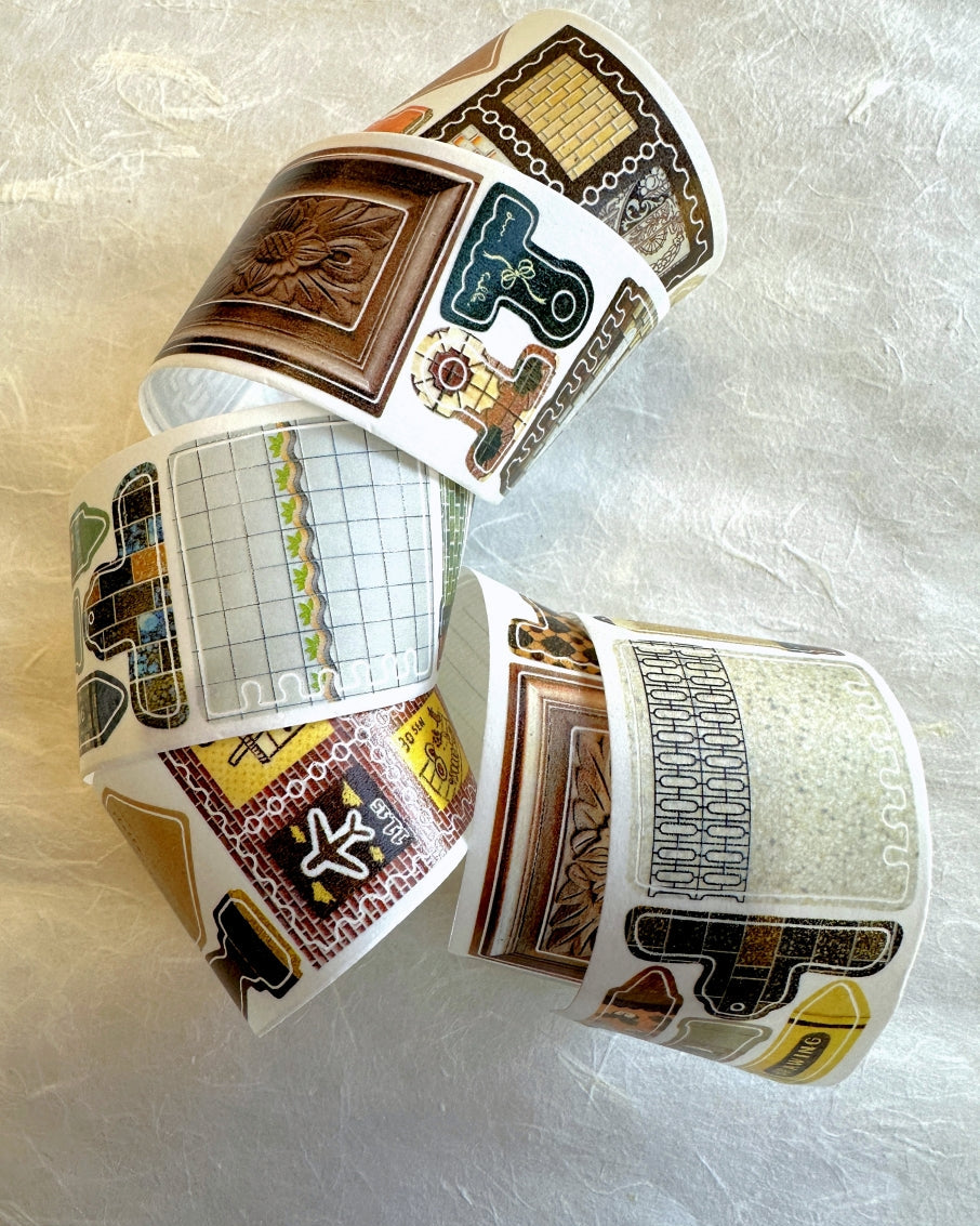 Fafa x Stationery Lover Market - Walking Notes kiss-cut washi tape SAMPLES