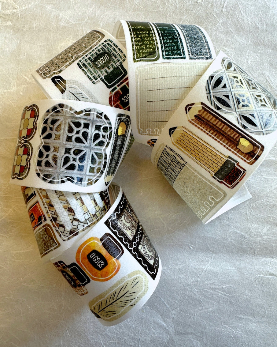 Fafa x Stationery Lover Market - Walking Notes kiss-cut washi tape SAMPLES