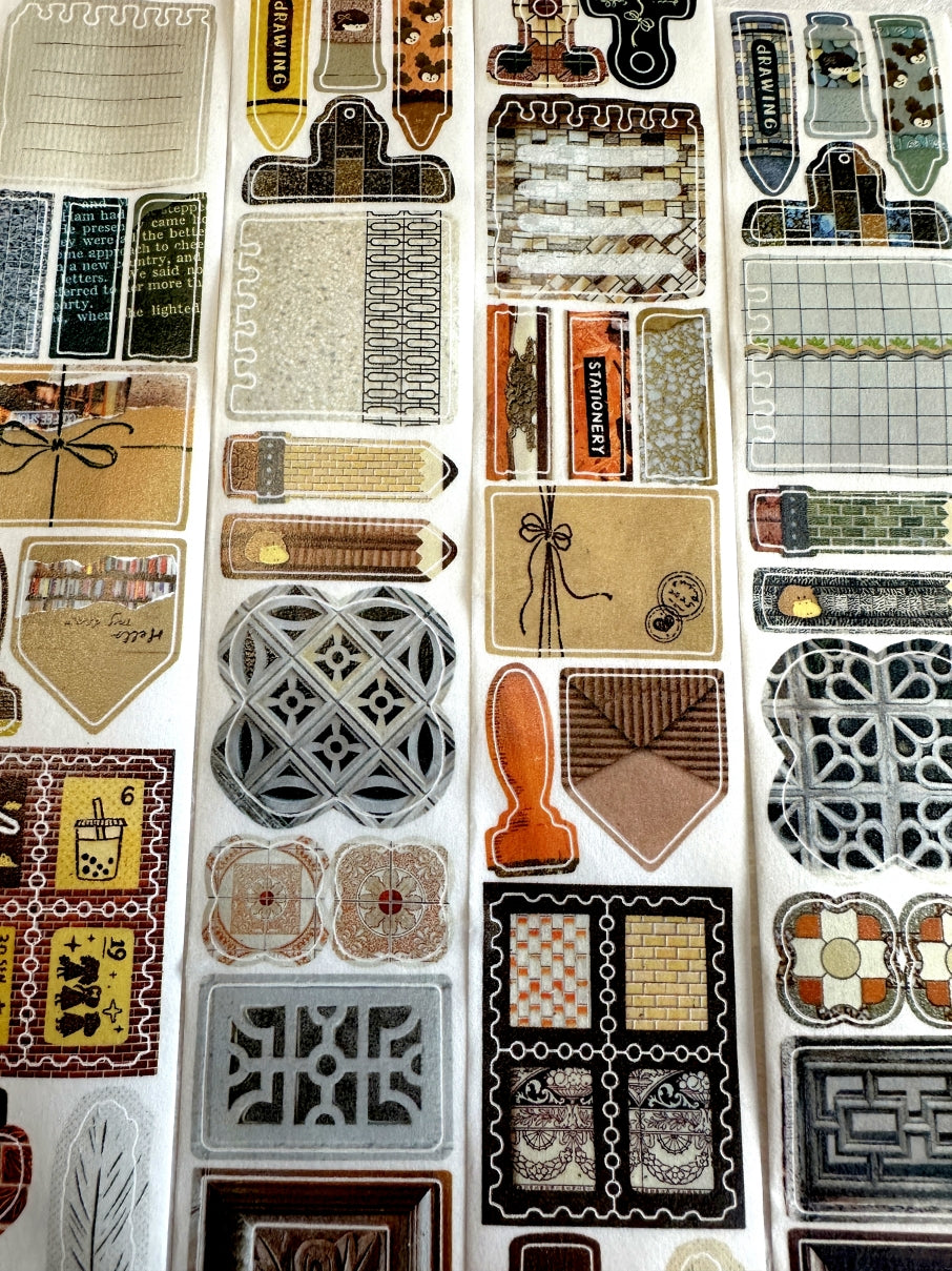 Fafa x Stationery Lover Market - Walking Notes kiss-cut washi tape SAMPLES