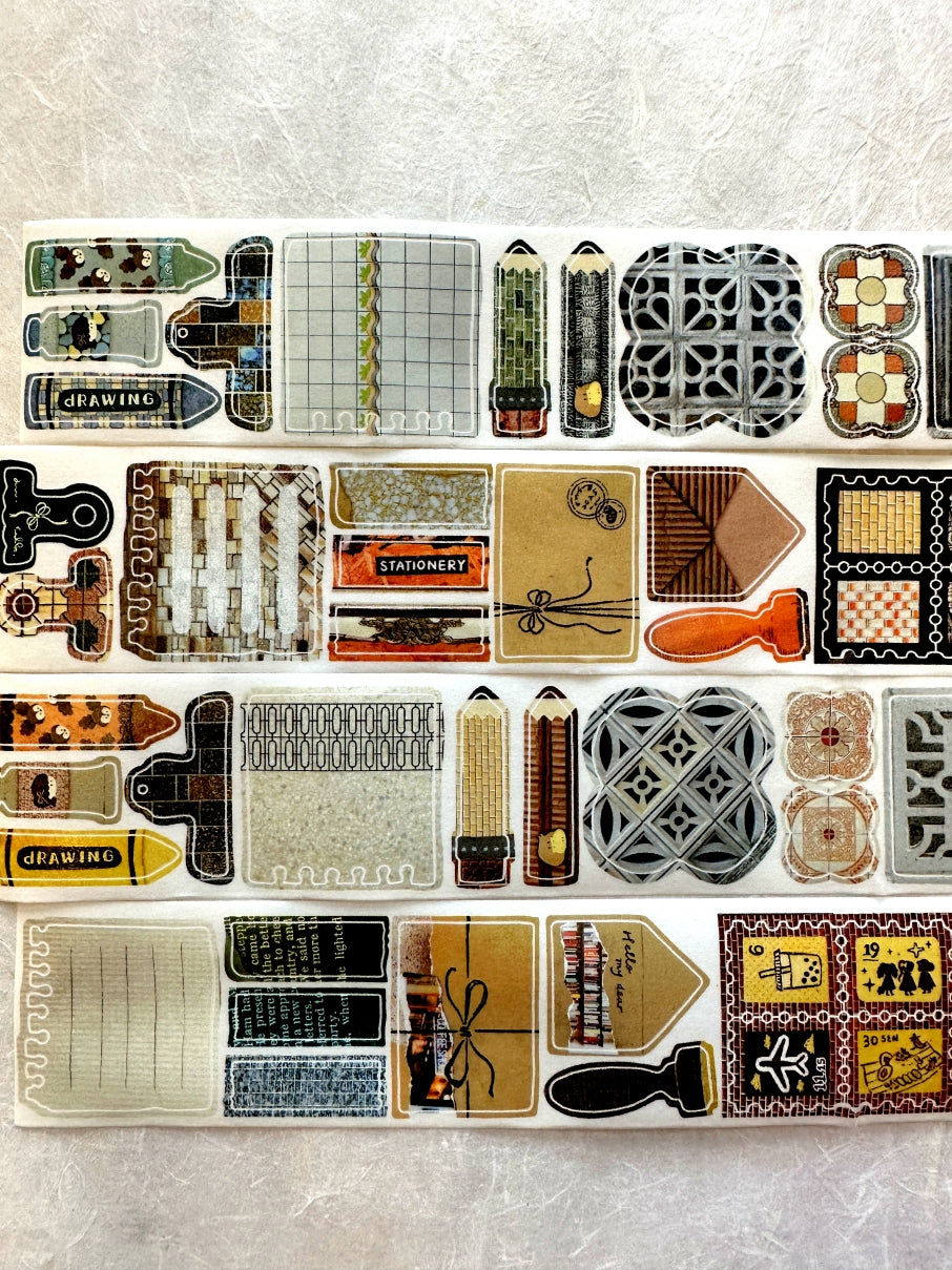 Fafa x Stationery Lover Market - Walking Notes kiss-cut washi tape SAMPLES