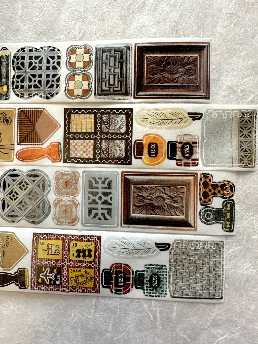 Fafa x Stationery Lover Market - Walking Notes kiss-cut washi tape SAMPLES