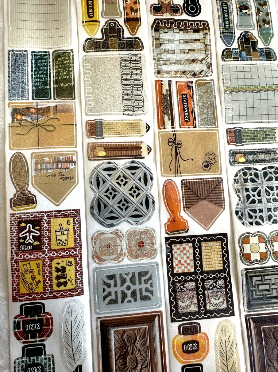 Fafa x Stationery Lover Market - Walking Notes kiss-cut washi tape SAMPLES