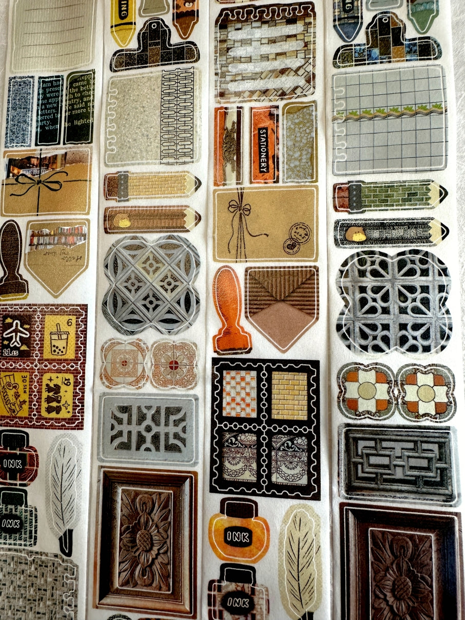 Fafa x Stationery Lover Market - Walking Notes kiss-cut washi tape SAMPLES