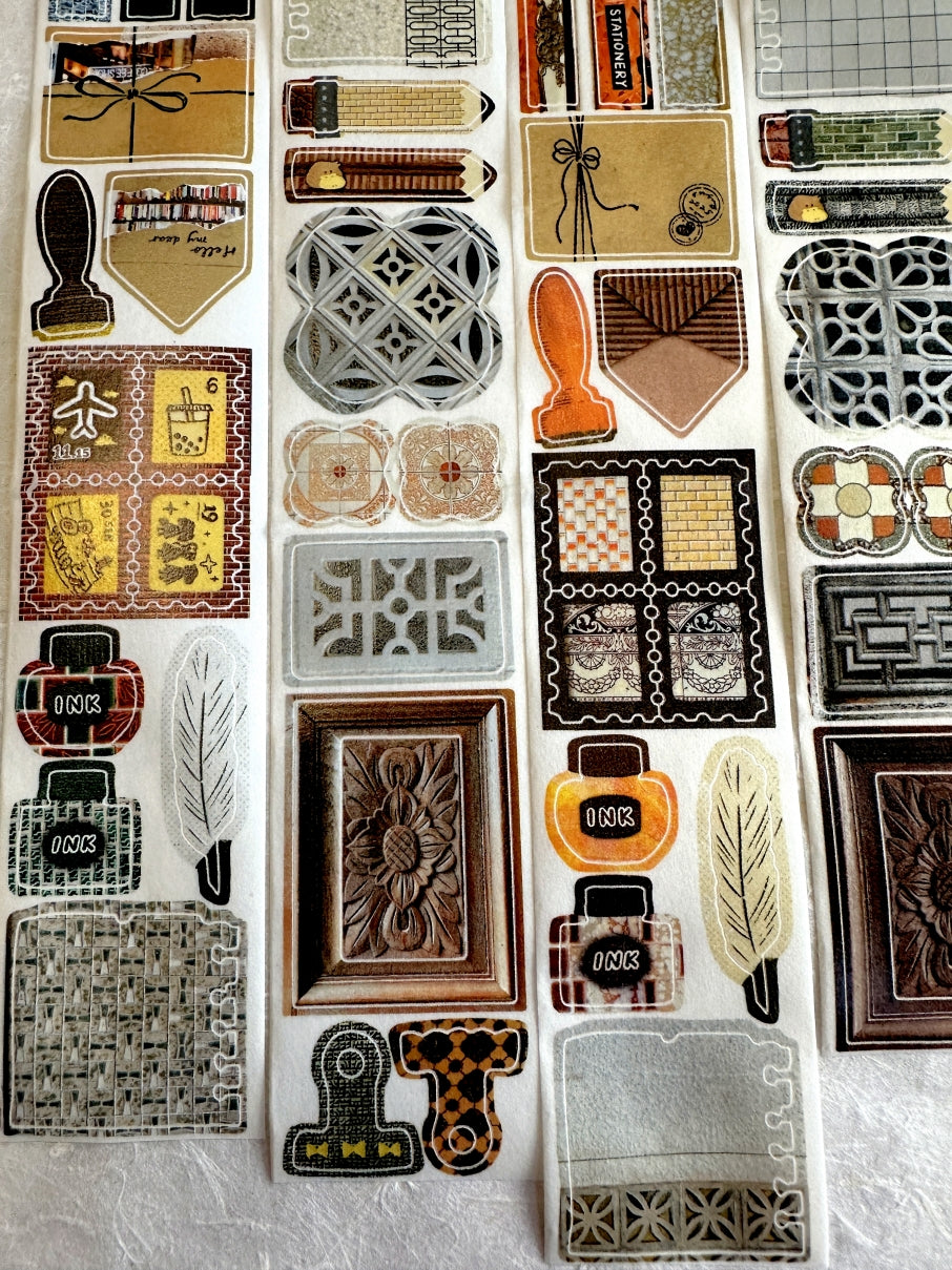 Fafa x Stationery Lover Market - Walking Notes kiss-cut washi tape SAMPLES