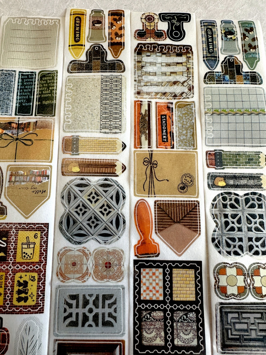 Fafa x Stationery Lover Market - Walking Notes kiss-cut washi tape SAMPLES