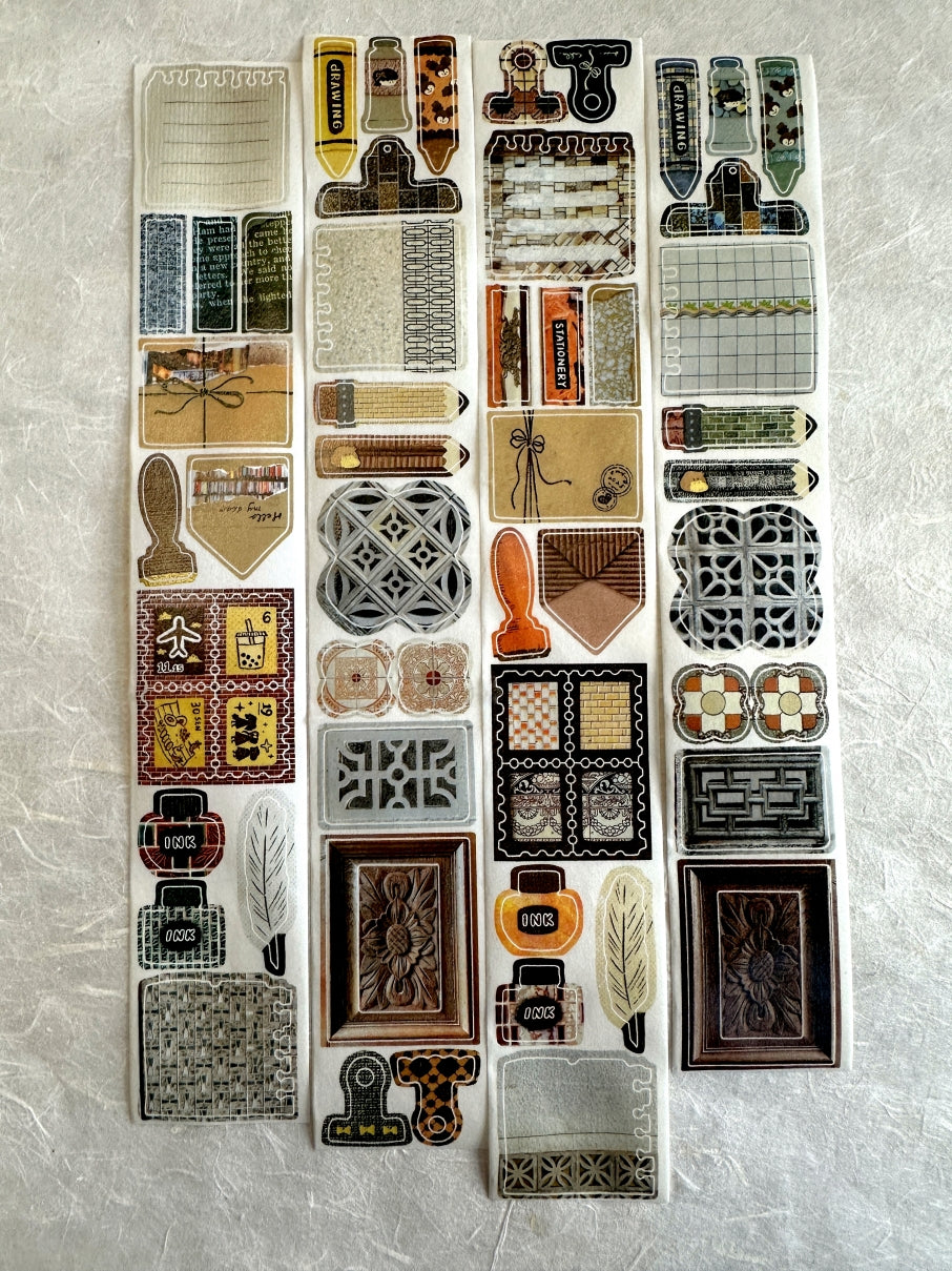 Fafa x Stationery Lover Market - Walking Notes kiss-cut washi tape SAMPLES