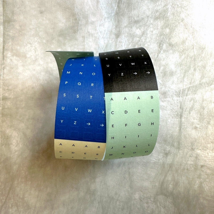 Flagg Stationery - Square Alphabet & Number washi sticker roll SAMPLES