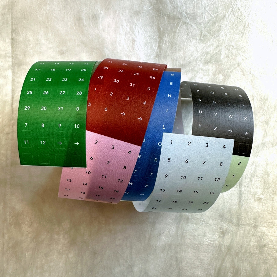 Flagg Stationery - Square Alphabet & Number washi sticker roll SAMPLES