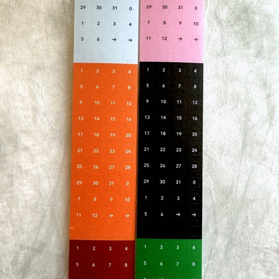 Flagg Stationery - Square Alphabet & Number washi sticker roll SAMPLES