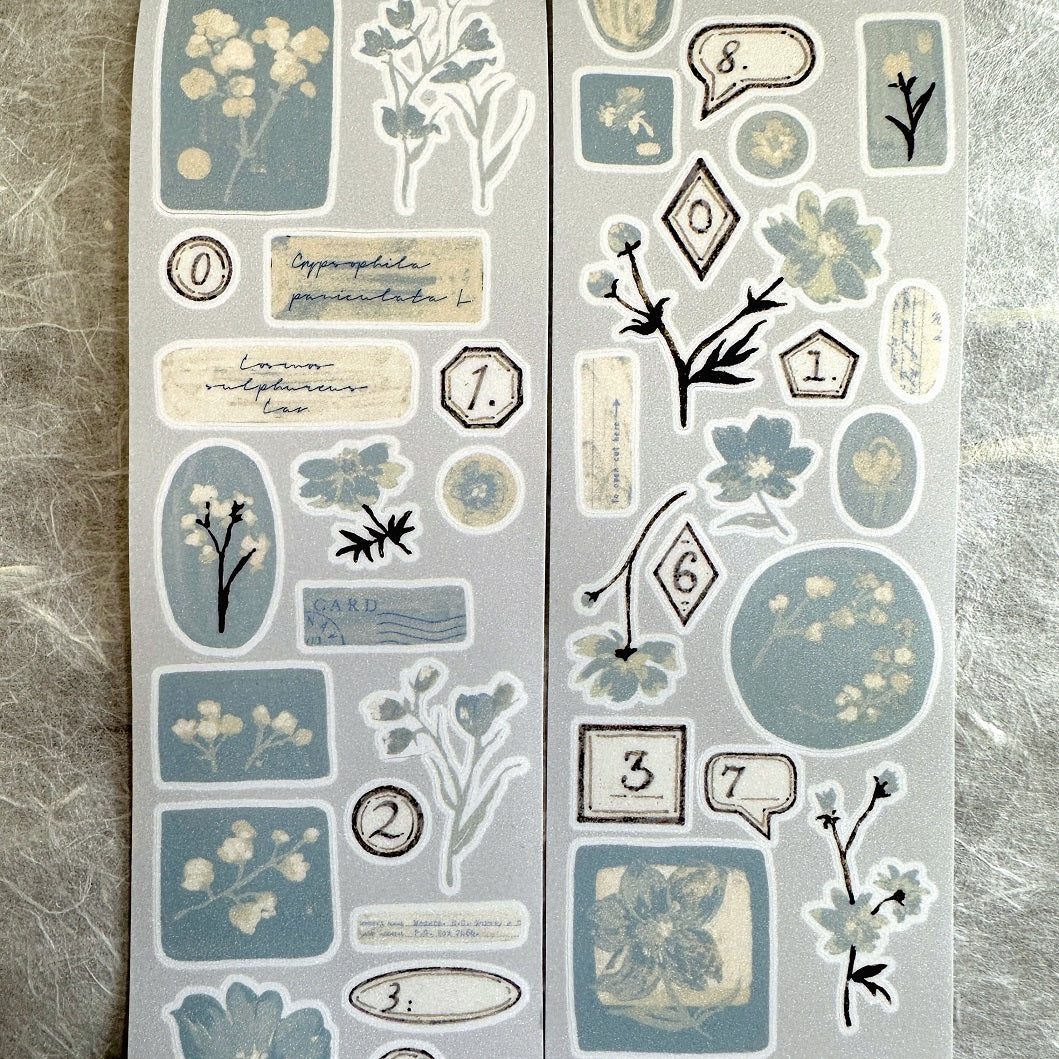 Freckles Tea - Vol. 5 Celadon Haze kiss-cut PET and paper tape SAMPLES