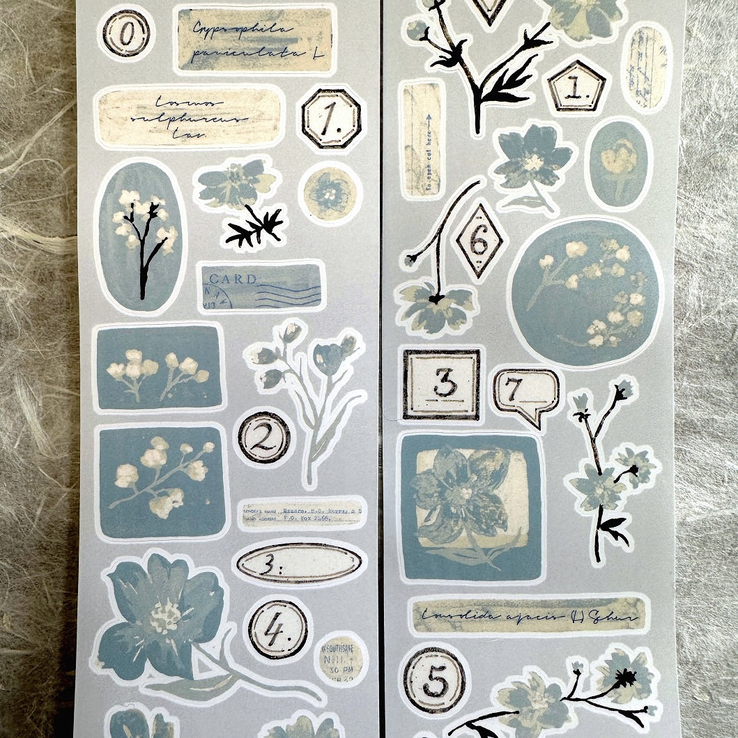Freckles Tea - Vol. 5 Celadon Haze kiss-cut PET and paper tape SAMPLES
