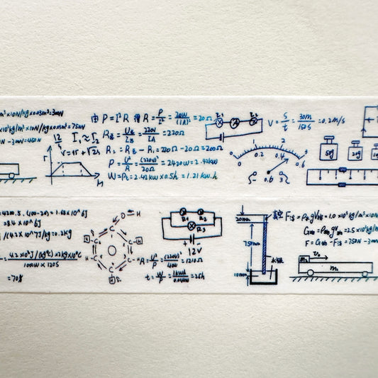 GreatHope - Mathematical Equations washi tape SAMPLES