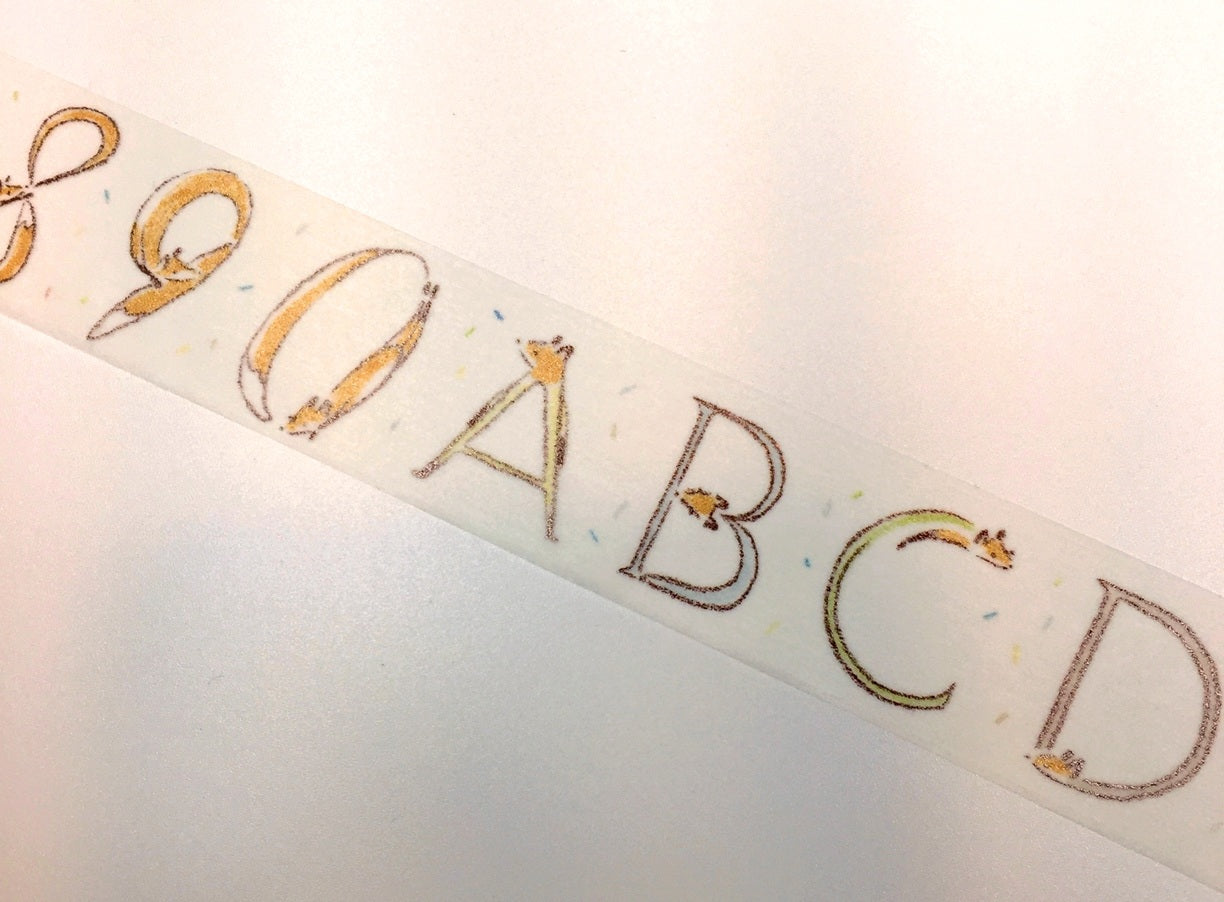 Hello Studio - Writing Moment (fox alphabet) washi tape SAMPLES