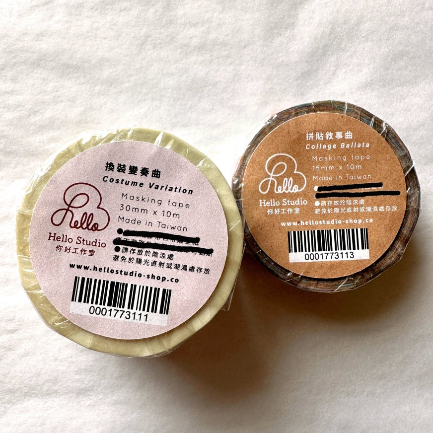 Hello Studio - Collage Ballata washi tape SAMPLES