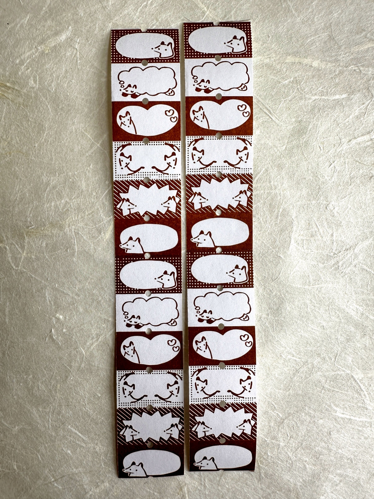 Hello Studio - Brown Frames, Greetings, & Warm Orange Forest writable label sticker rolls SAMPLES