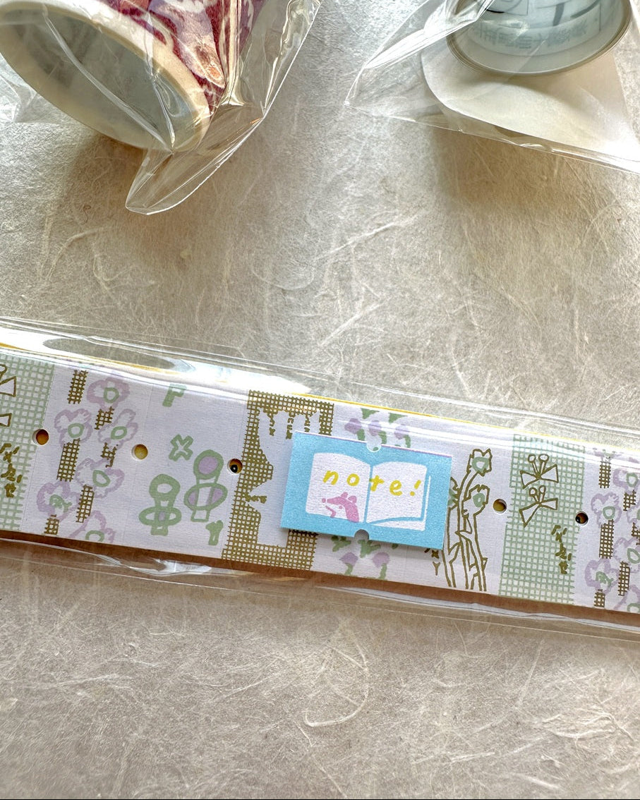 Hello Studio - Brown Frames, Greetings, & Warm Orange Forest writable label sticker rolls SAMPLES