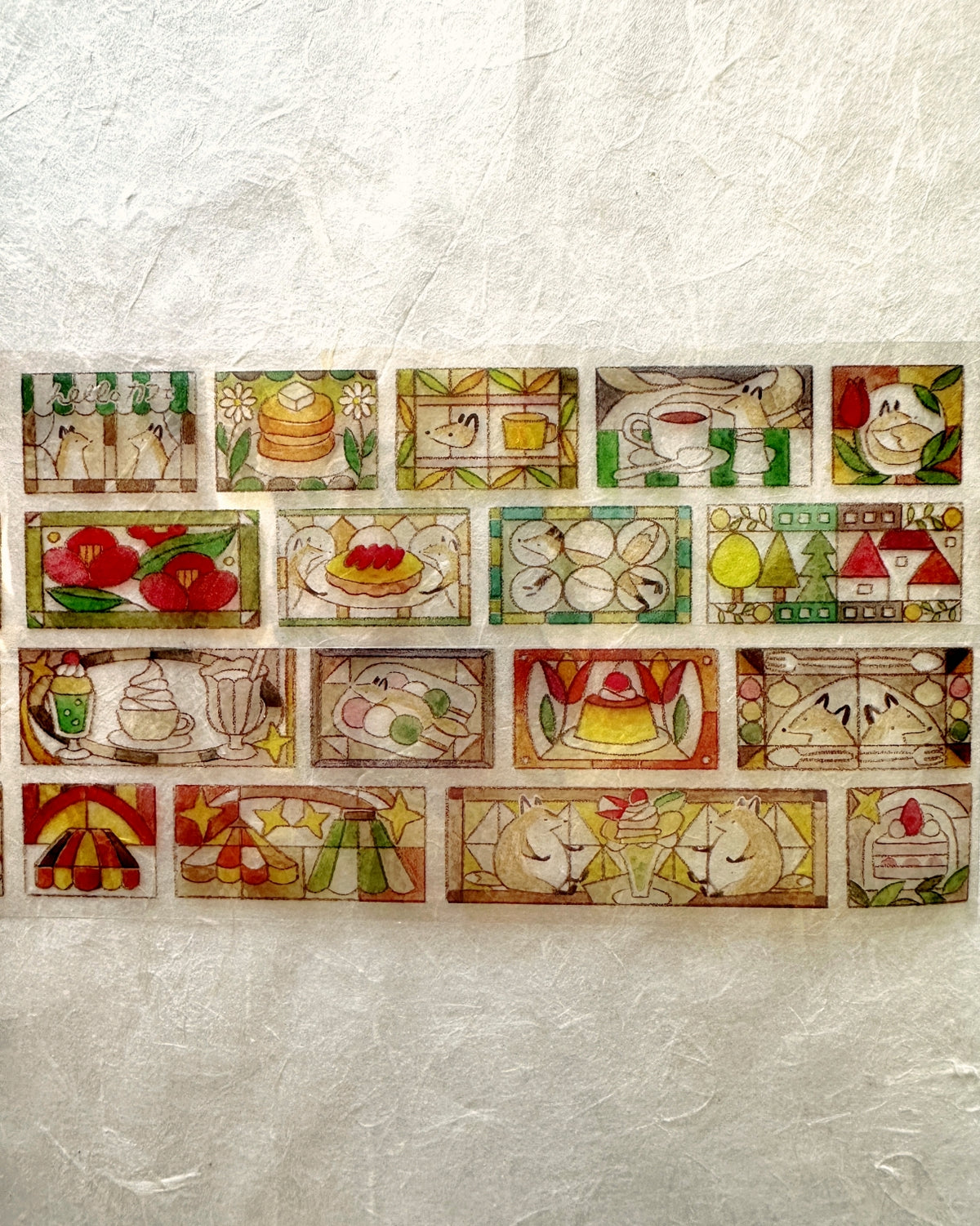 Hello Studio - Tea House by the Stained-Glass Window PET tape SAMPLES