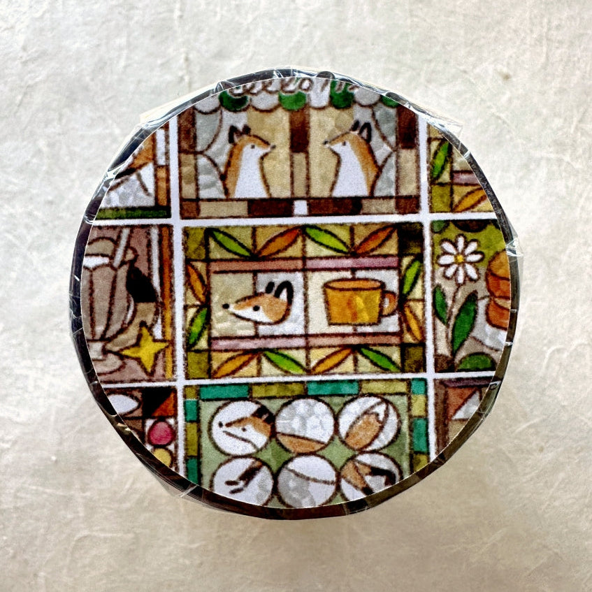 Hello Studio - Tea House by the Stained-Glass Window PET tape SAMPLES