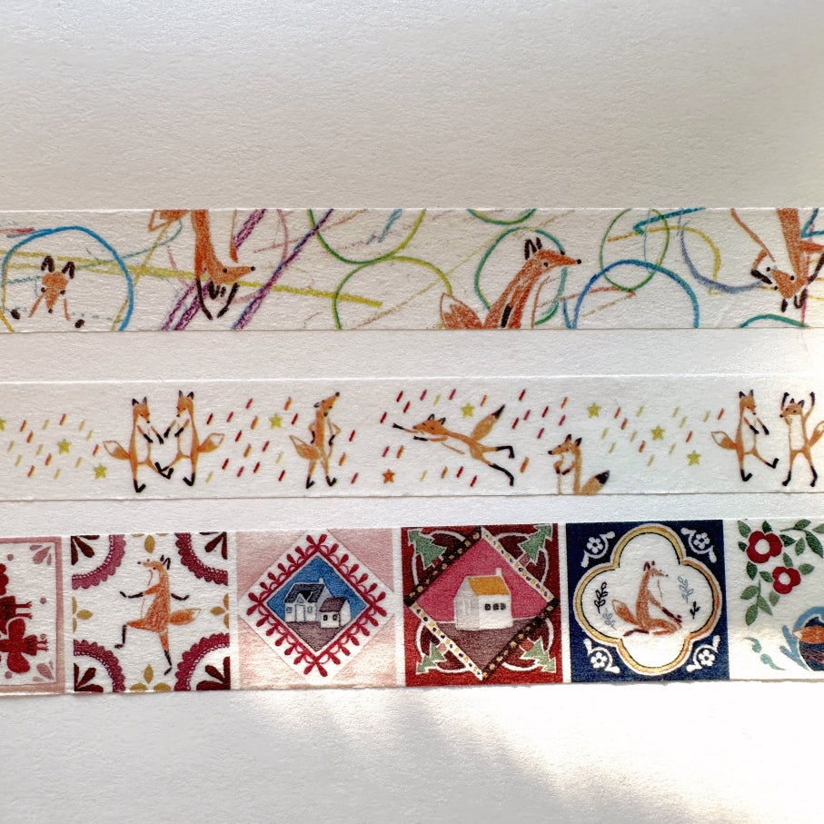 Hello Studio - Graffiti Time, Dancing in the Rain, Retro Tile washi tape SAMPLES