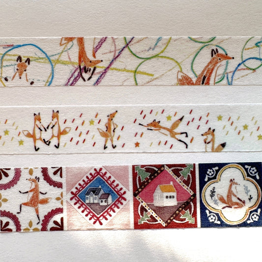 Hello Studio - Graffiti Time, Dancing in the Rain, Retro Tile washi tape SAMPLES