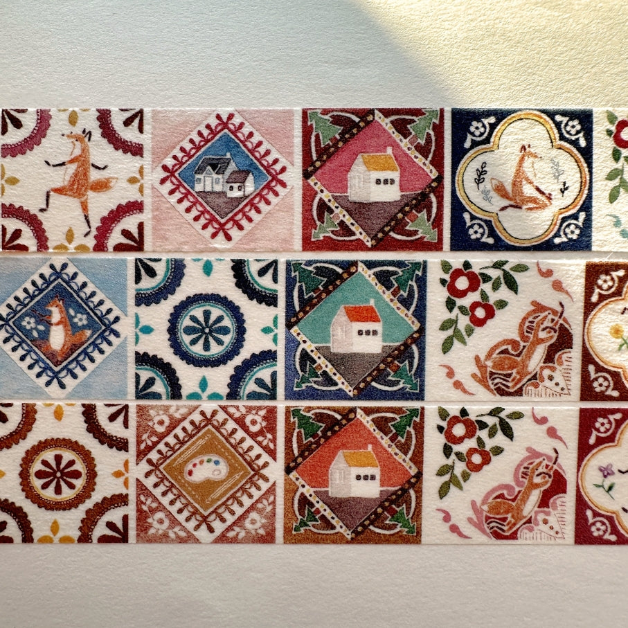Hello Studio - Graffiti Time, Dancing in the Rain, Retro Tile washi tape SAMPLES