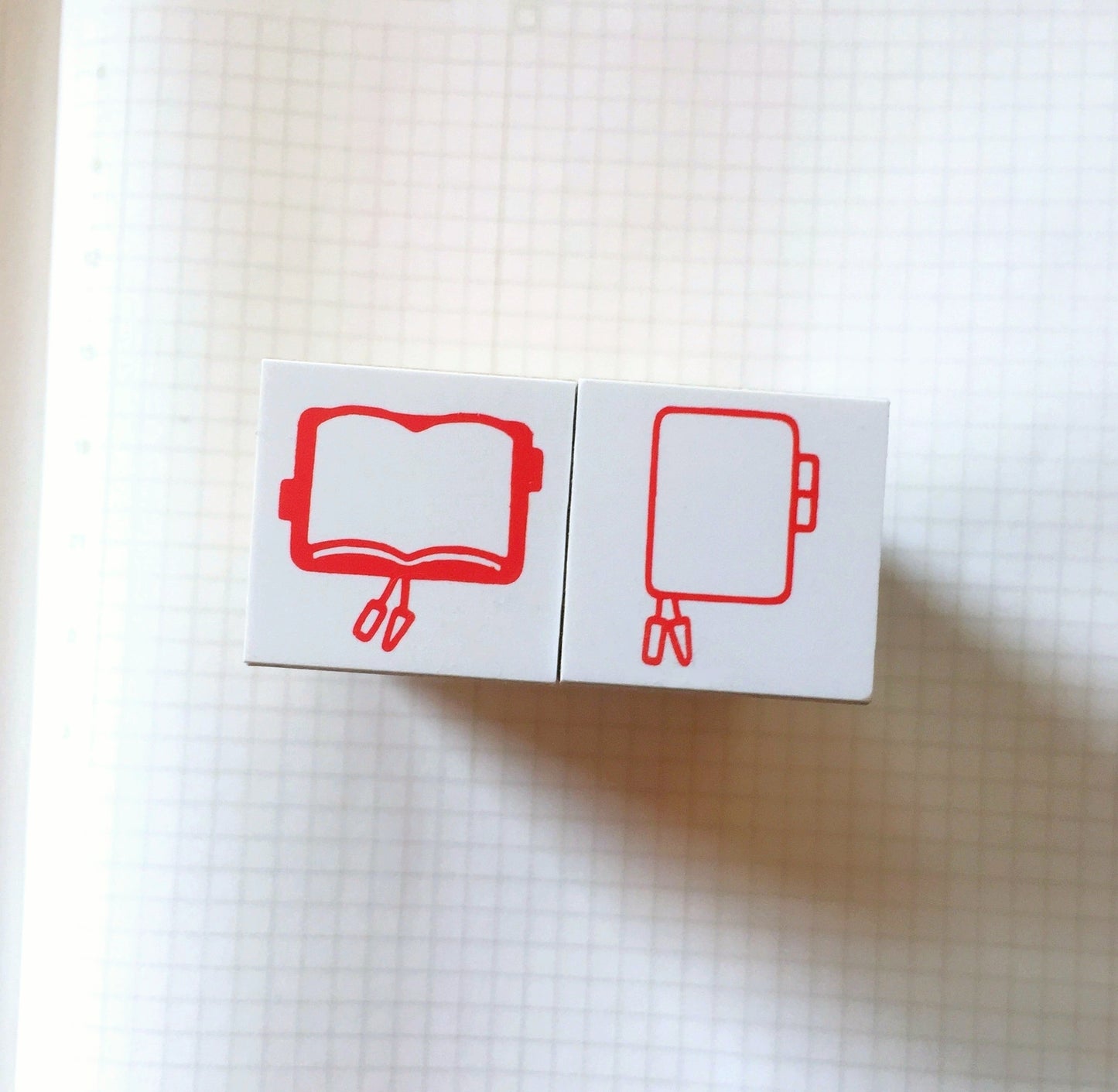 Hobonichi x Osanpo - planner rubber stamps set of 2 [Pre-loved]