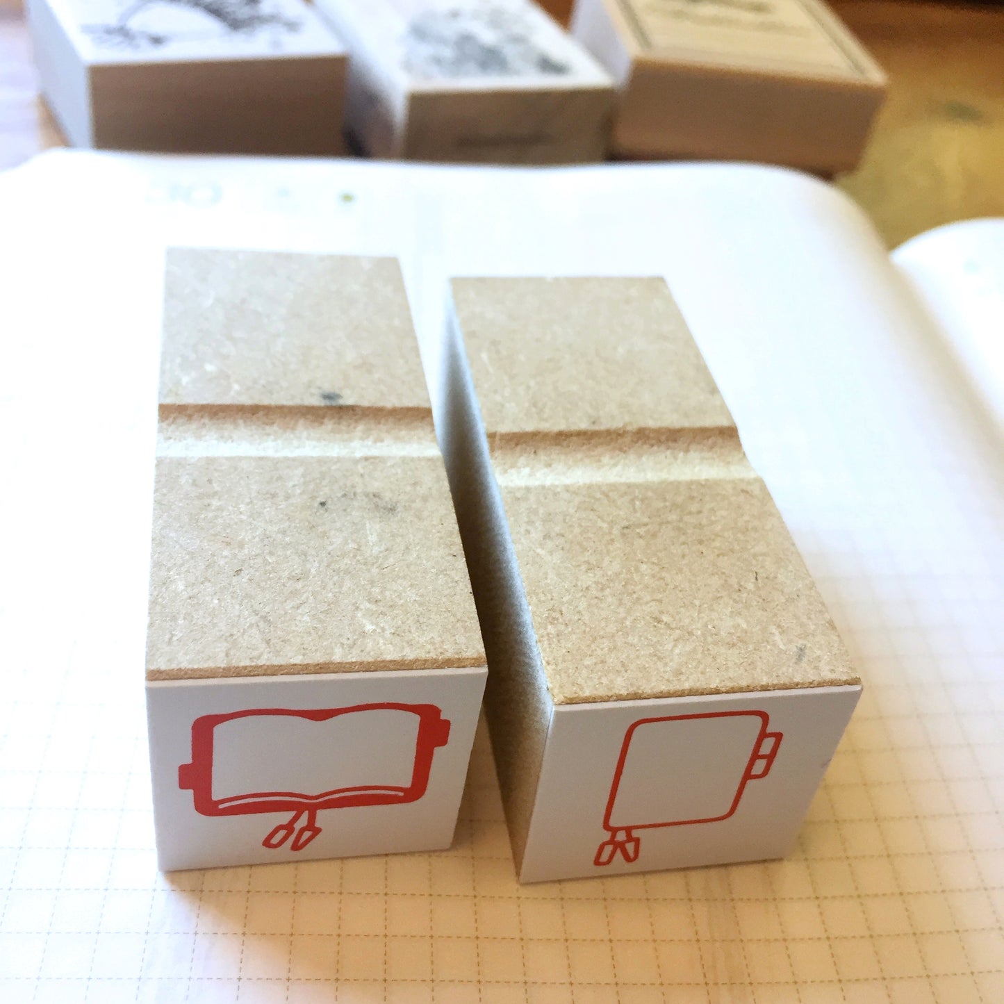 Hobonichi x Osanpo - planner rubber stamps set of 2 [Pre-loved]