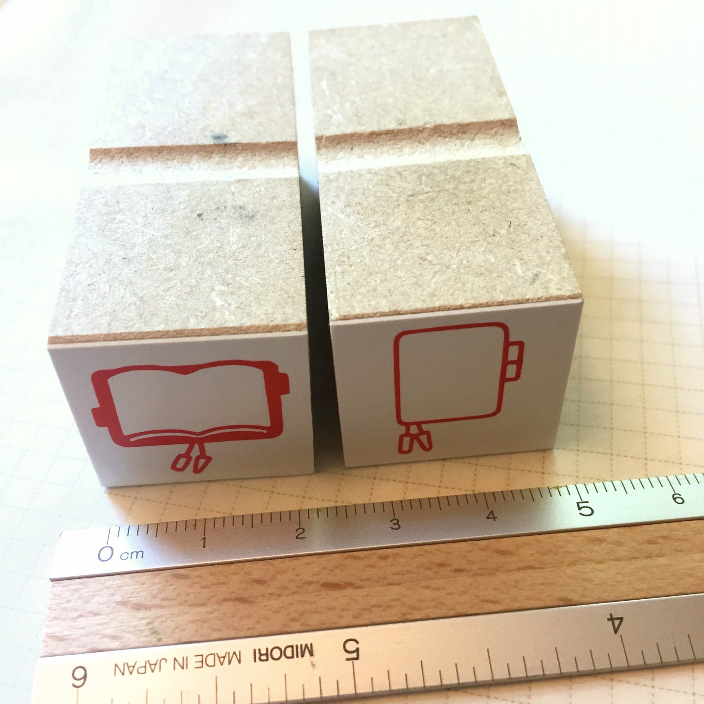 Hobonichi x Osanpo - planner rubber stamps set of 2 [Pre-loved]